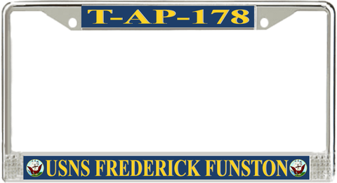 USNS Frederick Funston T-AP-178 License Plate Frame