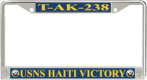 USNS Haiti Victory T-AK-238 License Plate Frame
