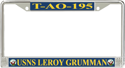 USNS Leroy Grumman T-AO-195 License Plate Frame