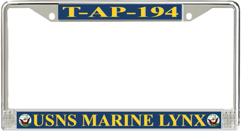 USNS Marine Lynx T-AP-194 License Plate Frame
