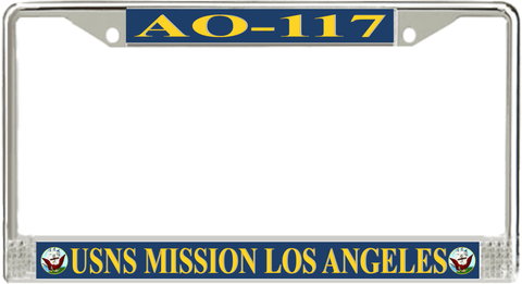 USNS Mission Los Angeles AO-117 License Plate Frame