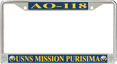 USNS Mission Purisima AO-118 License Plate Frame