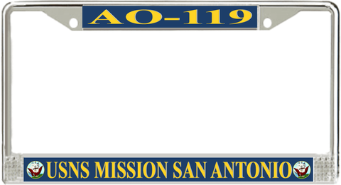 USNS Mission San Antonio AO-119 License Plate Frame