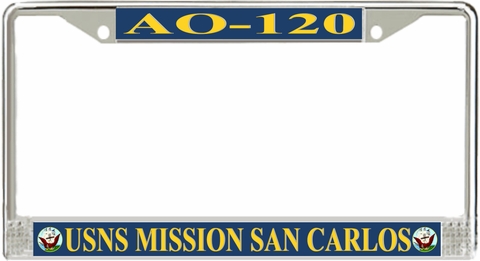 USNS Mission San Carlos AO-120 License Plate Frame