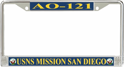 USNS Mission San Diego AO-121 License Plate Frame