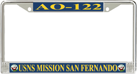 USNS Mission San Fernando AO-122 License Plate Frame