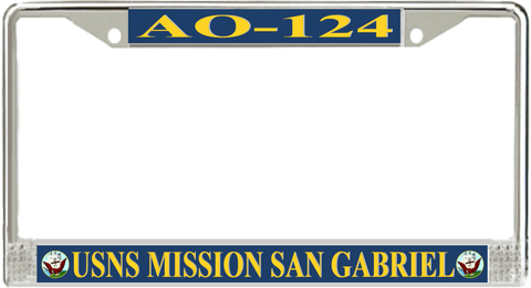 USNS Mission San Gabriel AO-124 License Plate Frame