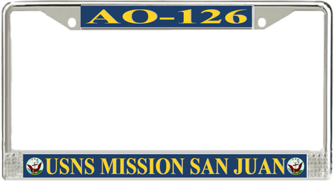 USNS Mission San Juan AO-126 License Plate Frame