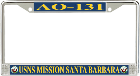 USNS Mission Santa Barbara AO-131 License Plate Frame