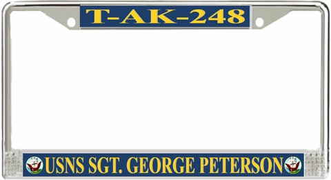 USNS Sgt. George Peterson T-AK-248 License Plate Frame