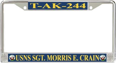 USNS Sgt. Morris E. Crain T-AK-244 License Plate Frame