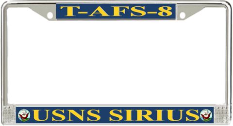 USNS Sirius T-AFS-8 License Plate Frame