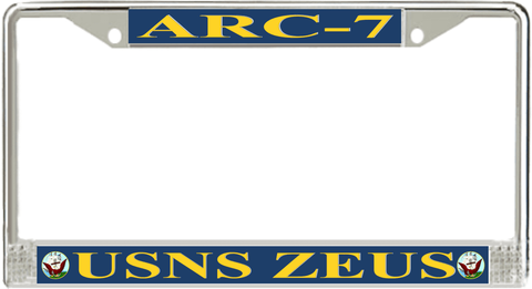 USNS Zeus ARC-7 License Plate Frame