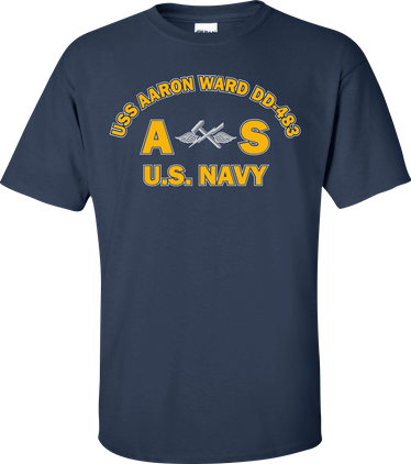 USS AARON WARD DD-483 Rate AS Aviation Support Equipment Technician T-Shirt