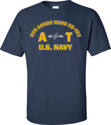 USS AARON WARD DD-483 Rate AT Aviation Electronics Technician T-Shirt