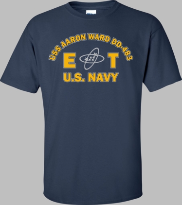 USS AARON WARD DD-483 Rate ET Electronics Technician T-Shirt