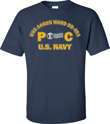 USS AARON WARD DD-483 Rate PC Postal Clerk T-Shirt