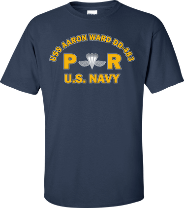 USS AARON WARD DD-483 Rate PR Aircrew Survival Equipmentman T-Shirt