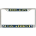 USS Abbot DD-629 License Plate Frame
