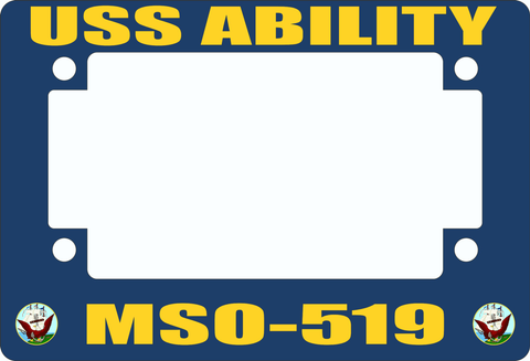 USS Ability MSO-519 Motorcycle Frame