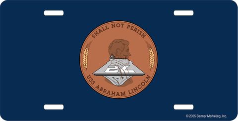 USS Abraham Abe Lincoln CVN-72 License Plate