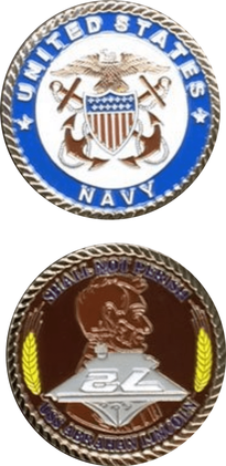 USS Abraham Lincoln CVN 72 Officer Challenge Coin