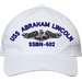 USS Abraham Lincoln SSBN-602 with Dolphins Unstructured Dad Cap