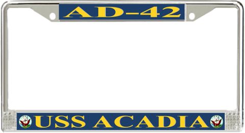 USS Acadia AD-42 License Plate Frame