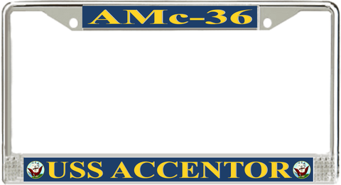 USS Accentor AMc-36 License Plate Frame