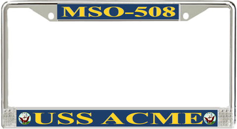 USS Acme MSO-508 License Plate Frame
