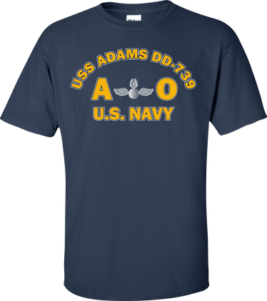 USS ADAMS DD-739 Rate AO Aviation Ordnanceman T-Shirt