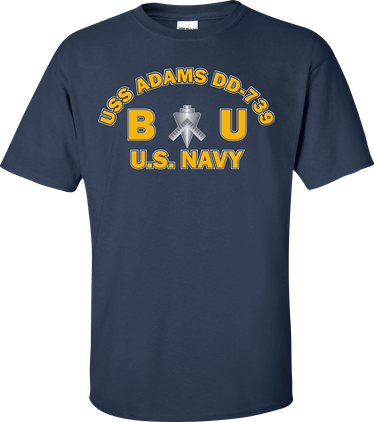 USS ADAMS DD-739 Rate BU Builder T-Shirt