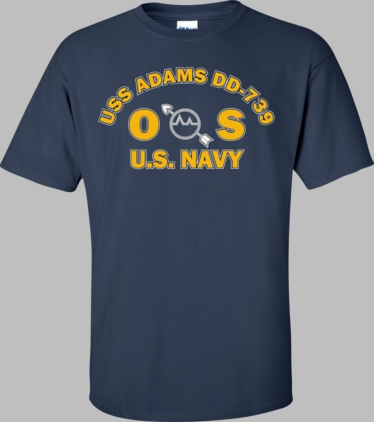 USS ADAMS DD-739 Rate OS Operations Specialist T-Shirt