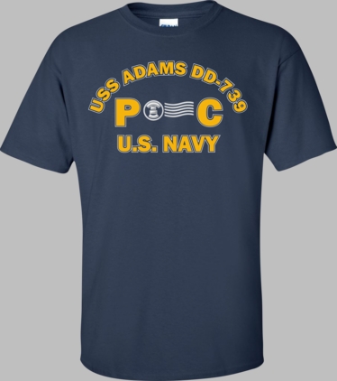 USS ADAMS DD-739 Rate PC Postal Clerk T-Shirt