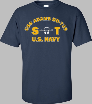 USS ADAMS DD-739 Rate ST Sonar Technician T-Shirt