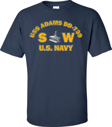 USS ADAMS DD-739 Rate SW Steelworker T-Shirt
