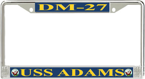 USS Adams DM-27 License Plate Frame