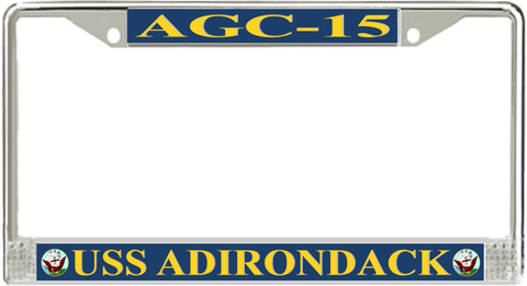 USS Adirondack AGC-15 License Plate Frame