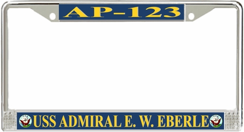 USS Admiral E. W. Eberle AP-123 License Plate Frame