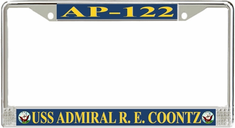 USS Admiral R. E. Coontz AP-122 License Plate Frame