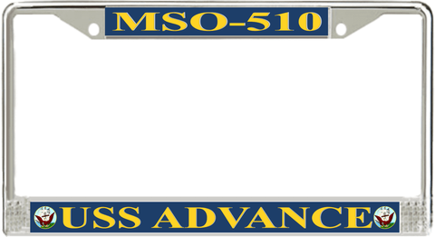 USS Advance MSO-510 License Plate Frame