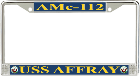 USS Affray AMc-112 License Plate Frame