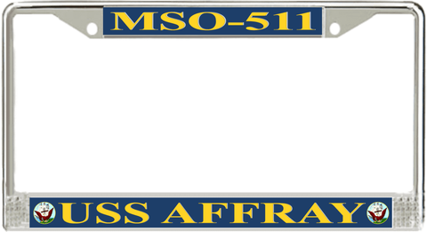 USS Affray MSO-511 License Plate Frame