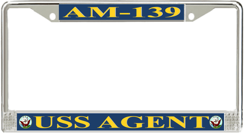 USS Agent AM-139 License Plate Frame