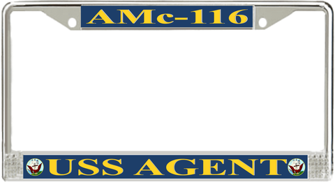 USS Agent AMc-116 License Plate Frame