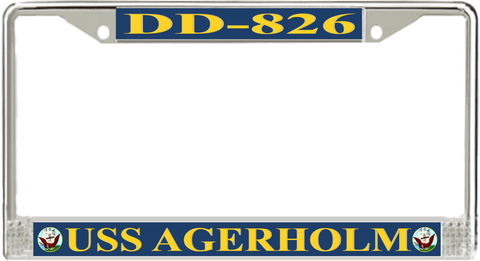 USS Agerholm DD-826 License Plate Frame