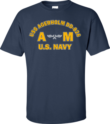 USS AGERHOLM DD-826 Rate AM Aviation Structural Mechanic T-Shirt