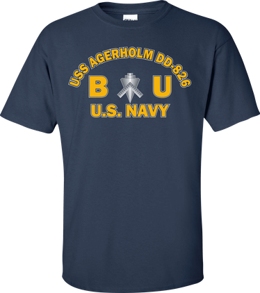USS AGERHOLM DD-826 Rate BU Builder T-Shirt