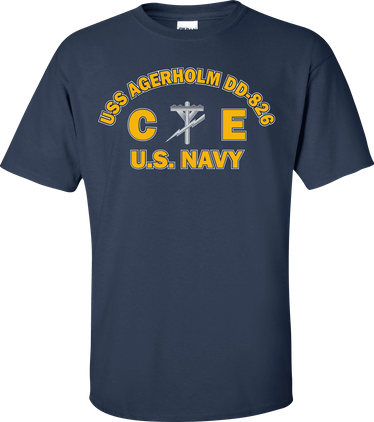 USS AGERHOLM DD-826 Rate CE Construction Electrician T-Shirt