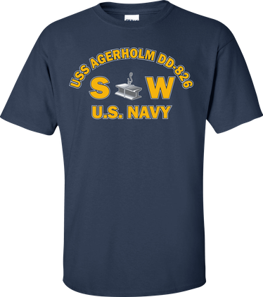 USS AGERHOLM DD-826 Rate SW Steelworker T-Shirt